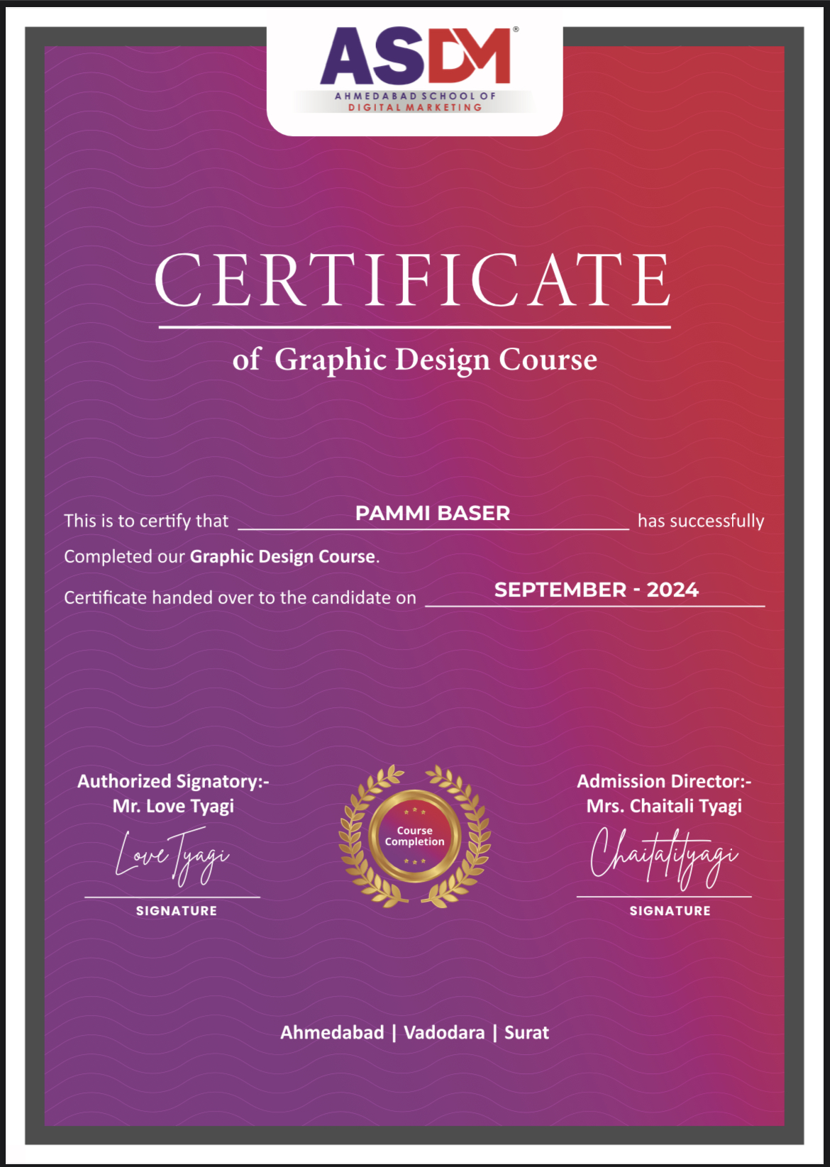 Graphic Design Certificate